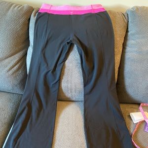 Lululemon black and pink flare pants